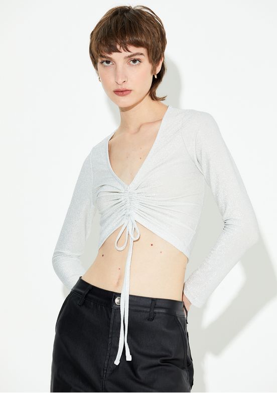 REMERA-LUREX-FRUNCE